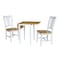 International Concepts Rectangle Small Dual Drop Leaf Table with 2 San Remo Chairs, White/Natural, 20.6 in W, 36 in L K02-2236D-C10-2 - alternate 3